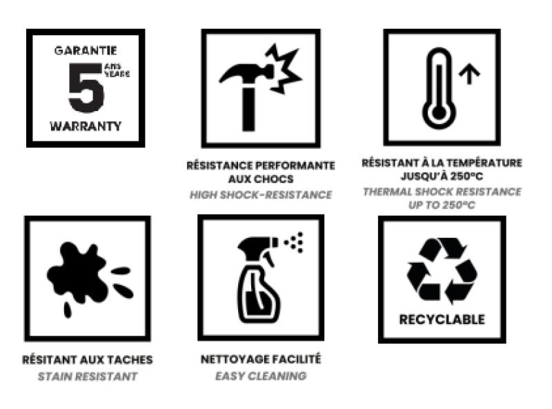 Ausmann Fibre Évier gris béton 40 x 40 cm, à encastrer sous plan, à poser ou à encastrer à fleur de plan, avec bouchon noir automatique 1208971911