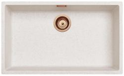 Ausmann Fibre sable blanc grand évier 70x40cm sous-meuble, sur-meuble et encastré avec bouchon automatique en cuivre 1208971937
