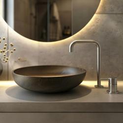 MURO TUA Robinet de lavabo 2 trous chromé avec bec droit 1208972108