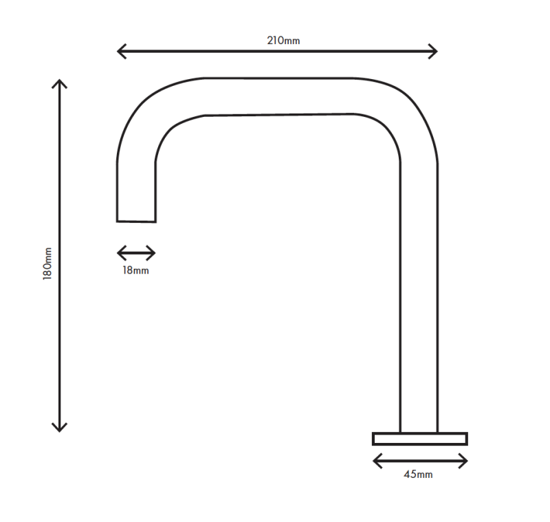 MURO TUA Robinet de lavabo 2 trous chromé avec bec droit 1208972108