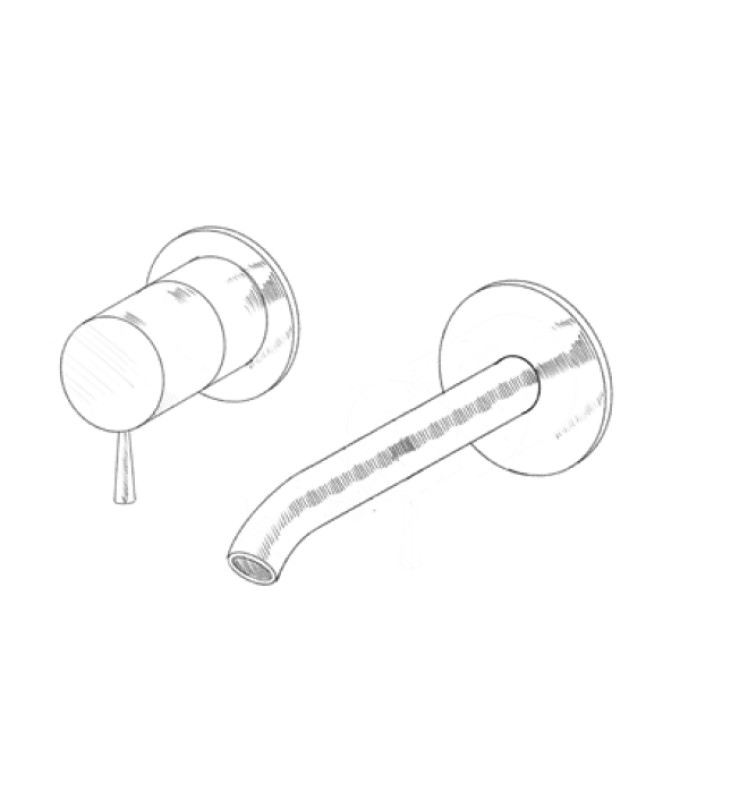 MURO TUA Robinet mural encastré chromé M1.AB1.2.CR