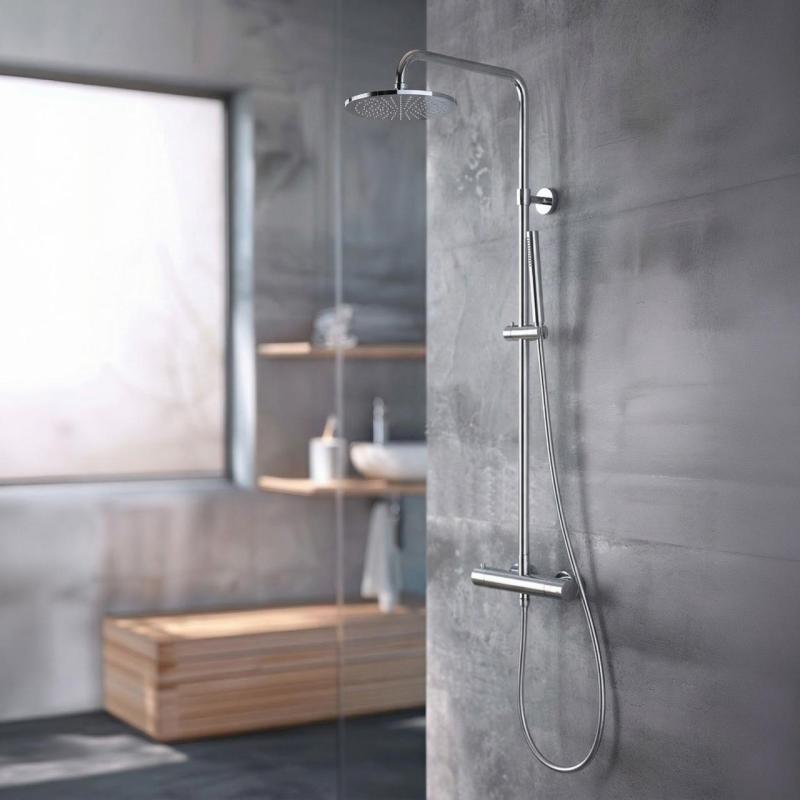 MURO TUA Combinaison douche avec thermostat et douche à effet pluie chromée M1.B11TH.CR