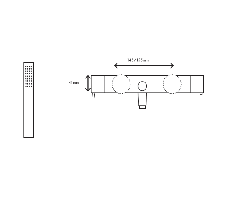 MURO TUA Thermostat de baignoire avec douchette chromée M1.B2TH.CR