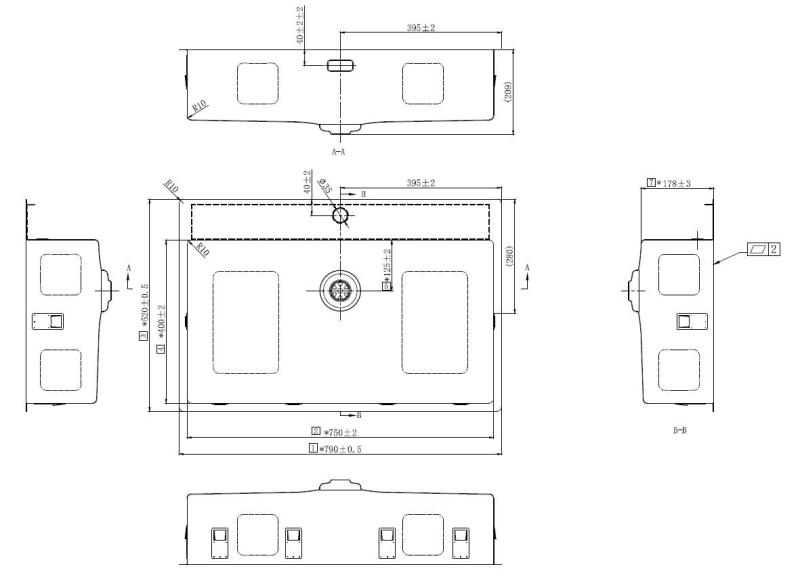 Pure.Sink Exclusivo Grand lavabo doré 75 x 40 cm avec bec et trou pour robinet BB7540T-60