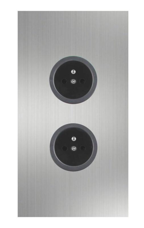 Indux Corner Colonne d'énergie avec 2 prises de courant Penaarde RVS 1208972277