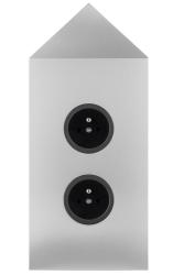 Indux Corner Colonne d'énergie avec 2 prises de courant Penaarde Hoek en acier inoxydable 1208972284