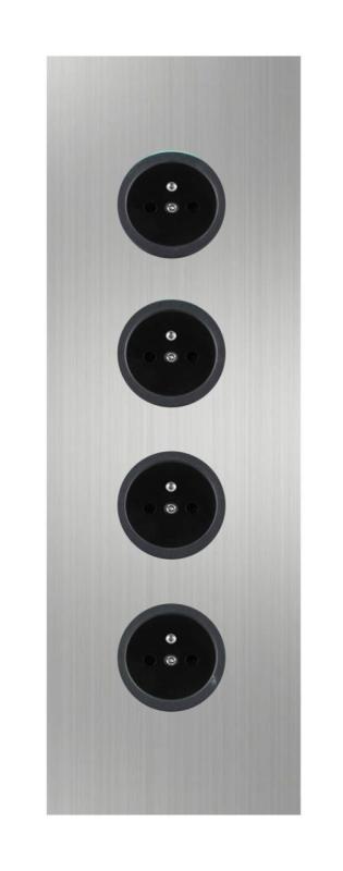 Indux Corner Colonne d'énergie avec 4 prises de courant Penaarde en acier inoxydable 1208972304