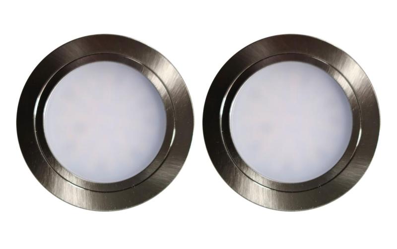 Indux Luma kleine inbouw keuken LED Spot Set 2 Spots met LED-driver RVS-look 1208972371