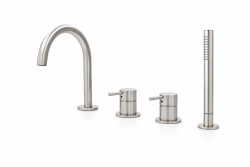 MURO TUA Mitigeur encastré pour bord de baignoire avec bec rond et douchette extractible chromée 1208972441