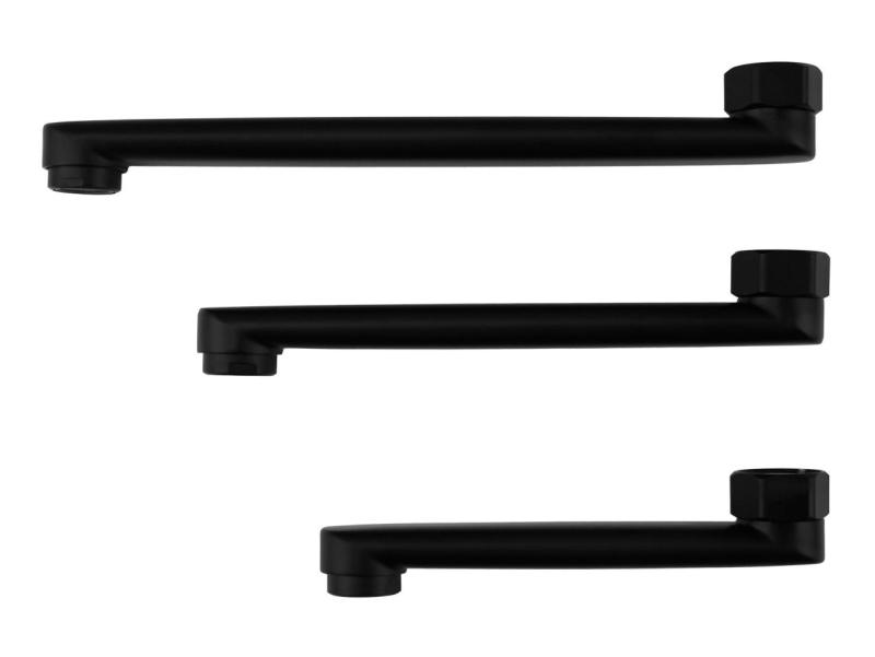 Aquanello Casa Einhebel-Küchenwandarmatur Schwarz mit Auslauf 15 cm BL-1415-CS