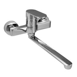 Aquanello Casa Mitigeur mural de cuisine à levier unique chromé avec bec de 25 cm CR-1425-CS