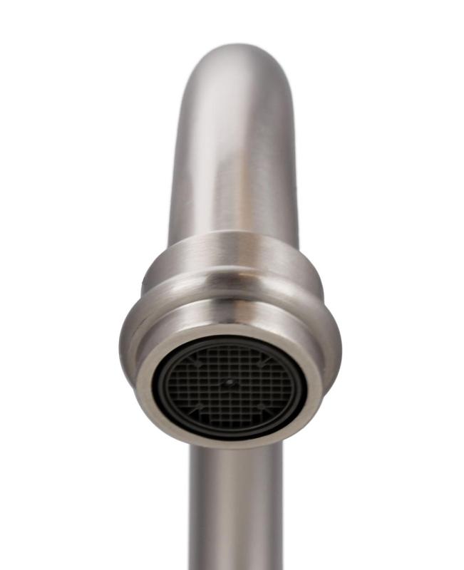 Aquanello Heritage Manor Robinet de cuisine classique Nostalgic Bridge en acier inoxydable avec levier blanc et bec rond NB-4001-HA