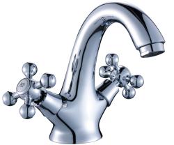 Aquanello Heritage Ascot Mitigeur de lavabo classique nostalgique Chrome CR-4101-HA
