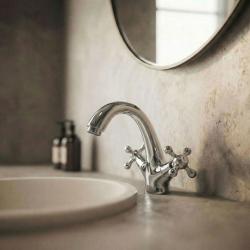 Aquanello Heritage Ascot Mitigeur de lavabo classique nostalgique Chrome CR-4101-HA