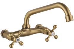 Aquanello Heritage Ascot Robinet mural de cuisine classique à bec haut, couleur bronze BN-4110-HA