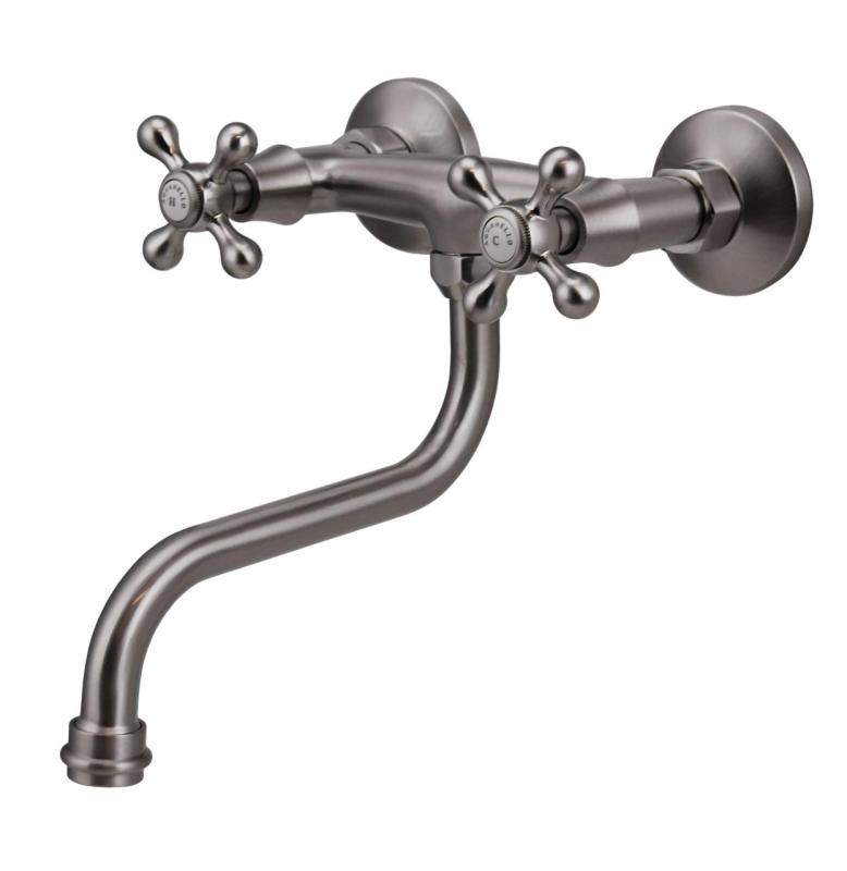 Aquanello Heritage Ascot Robinet mural classique pour cuisine en acier inoxydable NB-4111-HA