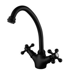 Aquanello Heritage Ascot Robinet de cuisine classique et nostalgique noir BL-4004-HA