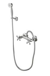 Aquanello Heritage Ascot Ensemble de robinetterie de douche classique avec boutons étoile en acier inoxydable, douchette à main incluse NB-2002-HA