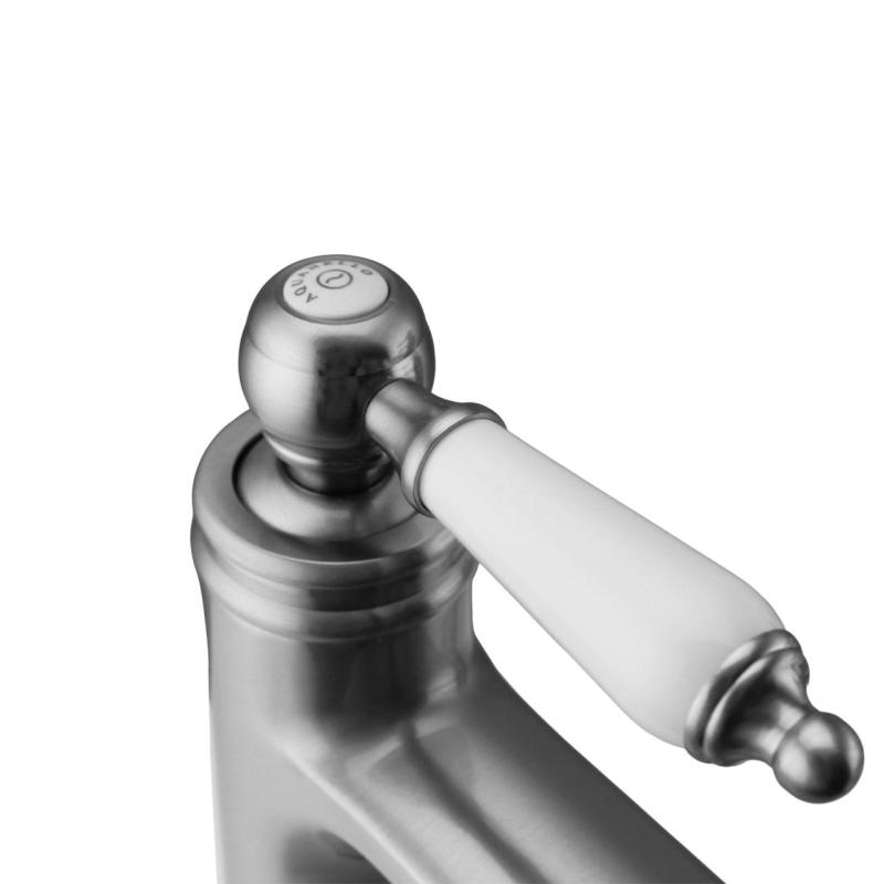 Aquanello Heritage Manor Mitigeur de lavabo classique nostalgique en acier inoxydable NB-1001-HM