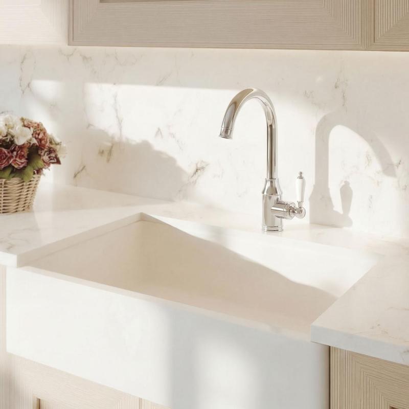 Aquanello Heritage Manor Robinet de cuisine classique et nostalgique, chromé CR-9001-HM