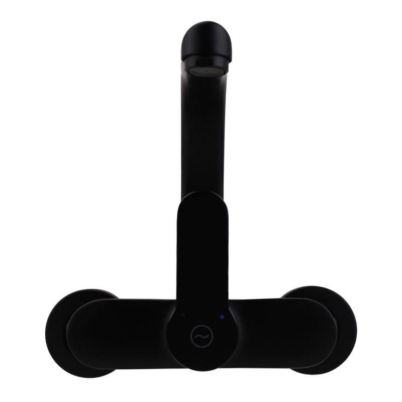 Aquanello Casa Robinet mural de cuisine  avec bec verseur supérieur Noir BL-1003-CS