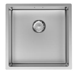 Pure.Sink Comfort Évier en acier inoxydable 40 x 40 cm, rayon de 10 mm, pour montage sous plan, à fleur de plan et en applique PCM4040-02