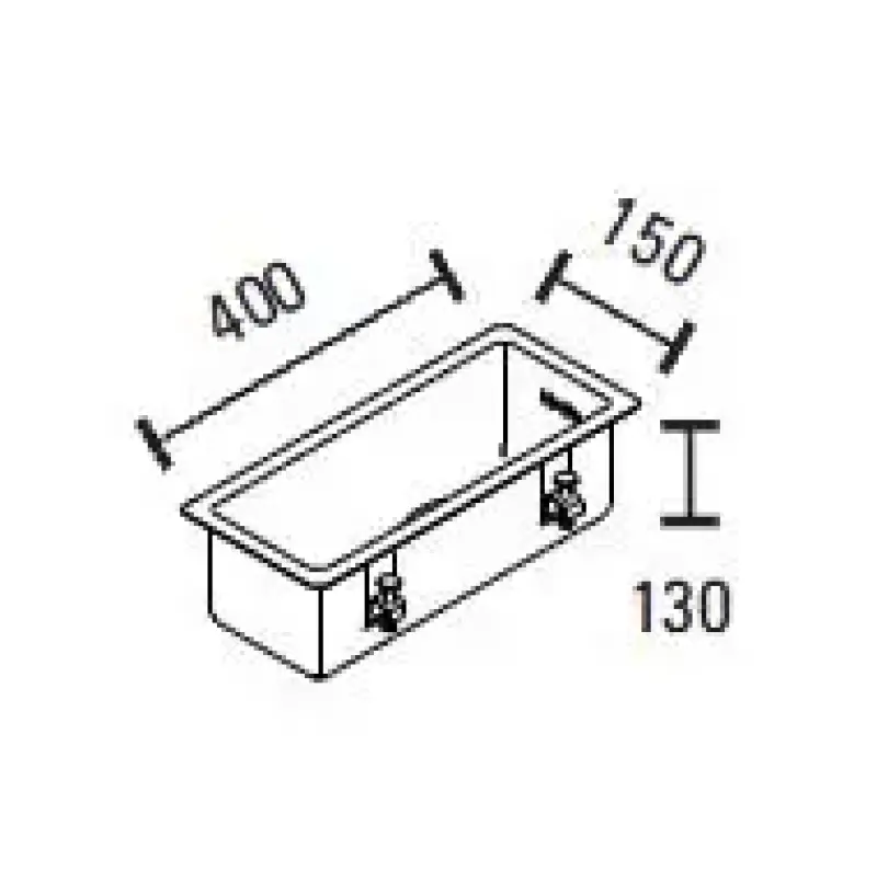 ABK Bingara kleine Edelstahlspüle 15x40cm flächenbündig unter- und oberflächenmontiert KS51015001 6300-BIN15fVI