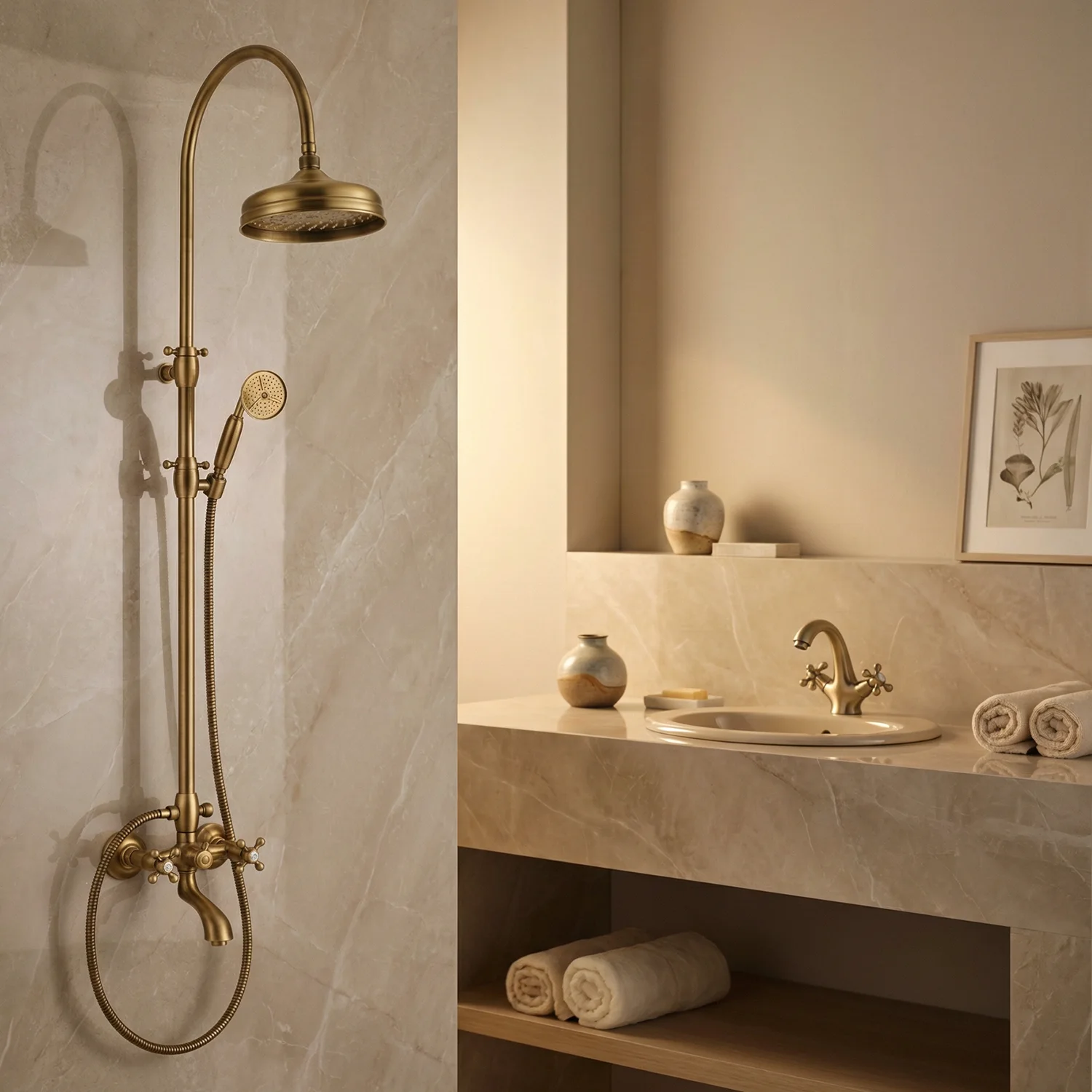 Systèmes de douche en bronze ou en noir : quelle finition choisir ?